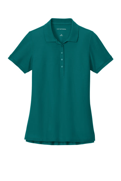 Custom Embroidered Port Authority Polos in Teal Green
