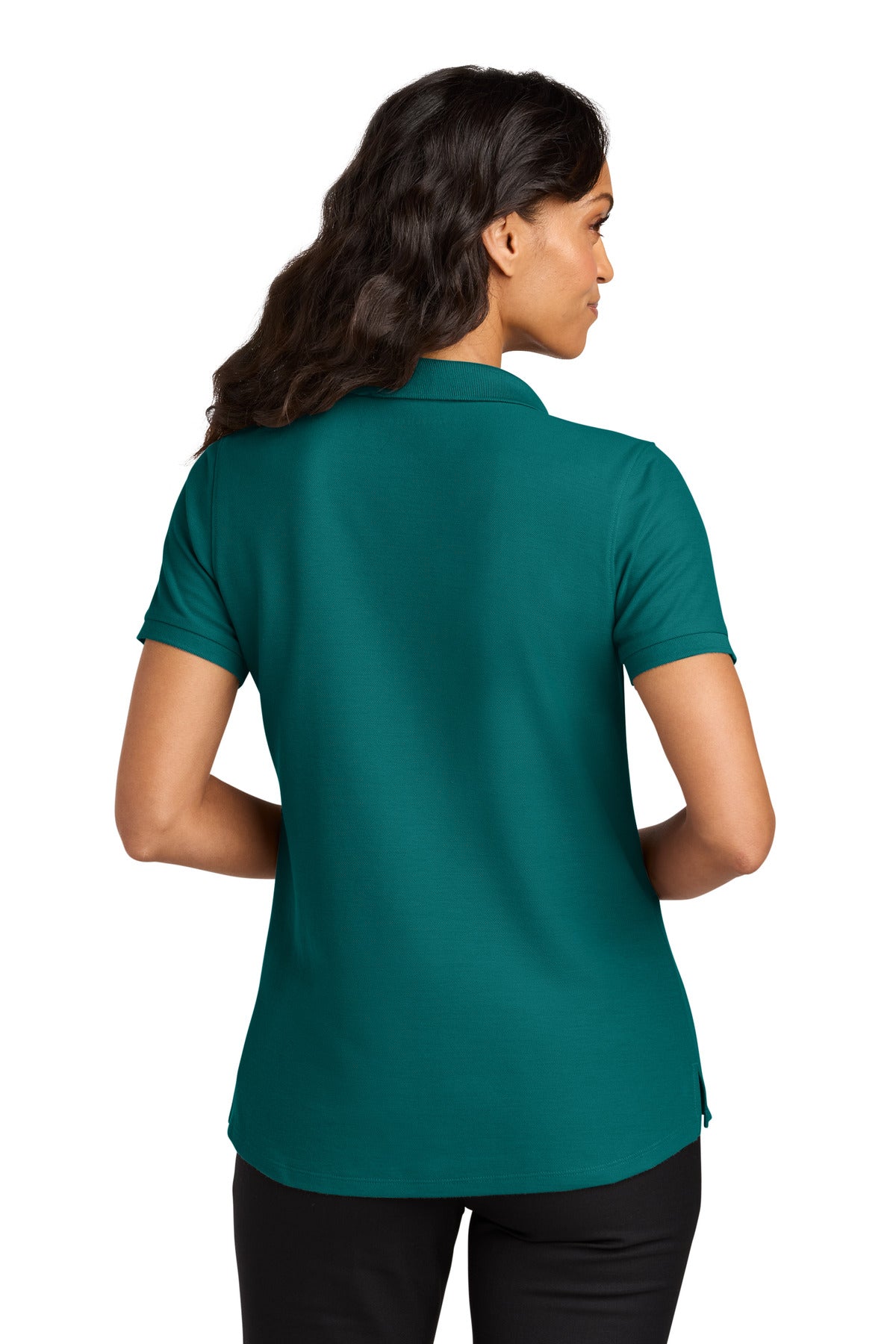 Custom Embroidered Port Authority Polos in Teal Green