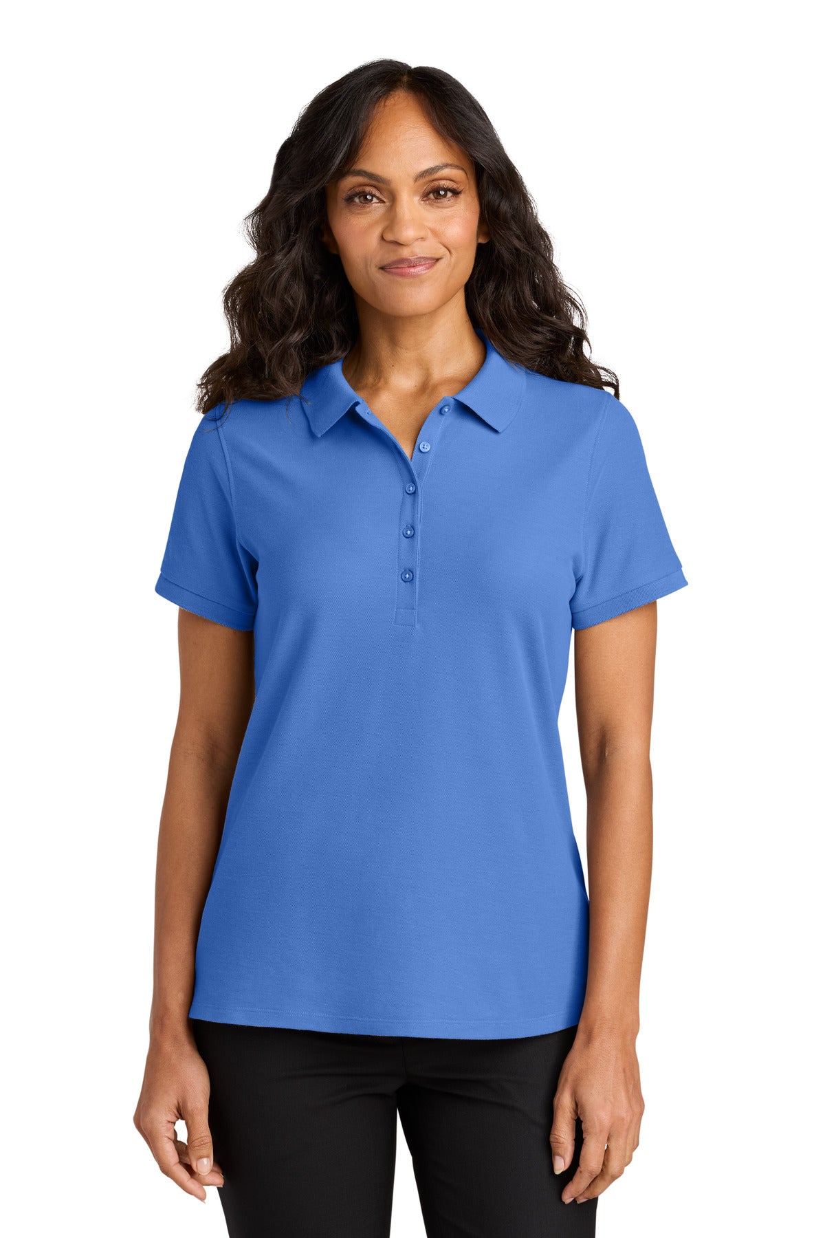 Custom Embroidered Port Authority Polos in Ultramarine Blue
