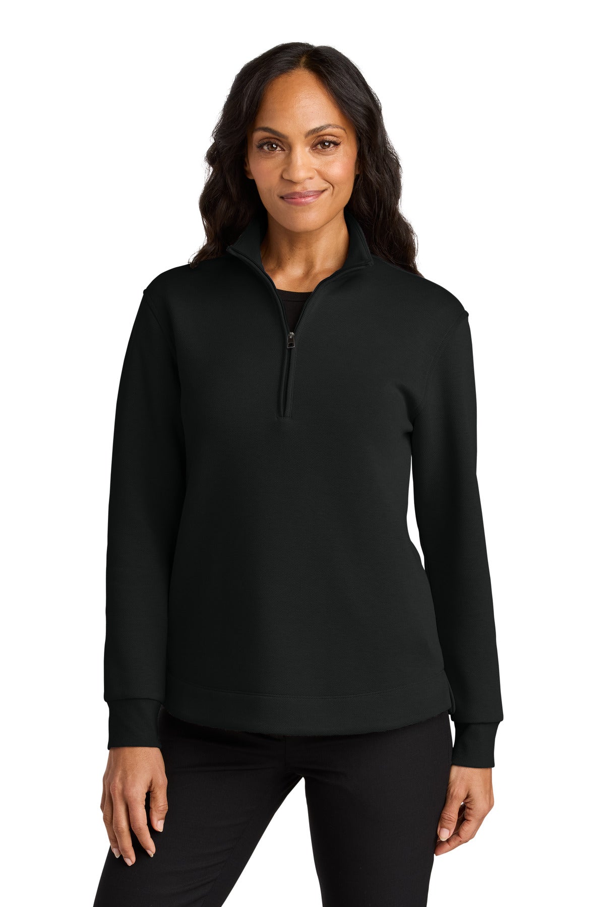 Custom Embroidered Port Authority Sweatshirts in Deep Black