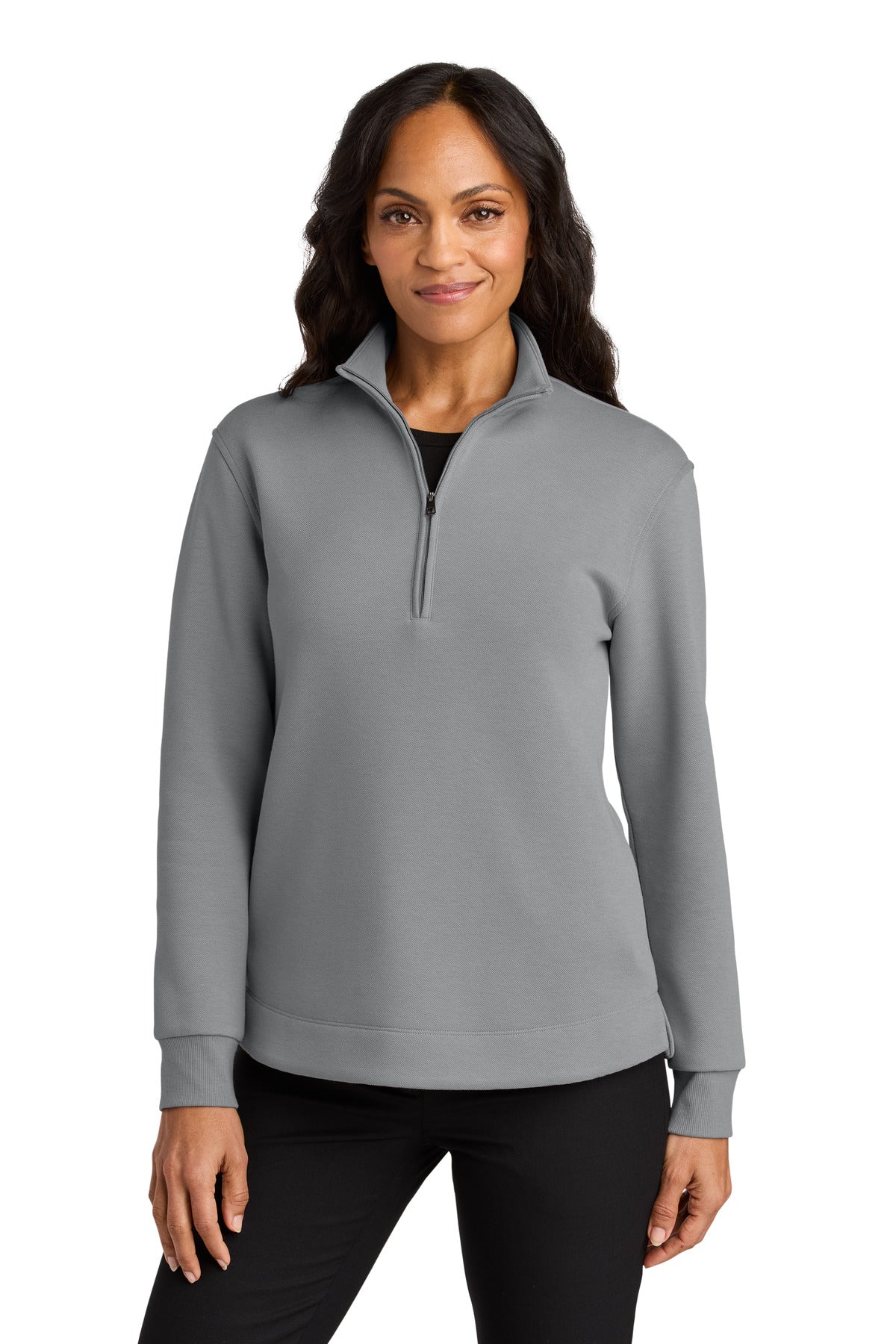 Custom Embroidered Port Authority Sweatshirts in Gusty Grey