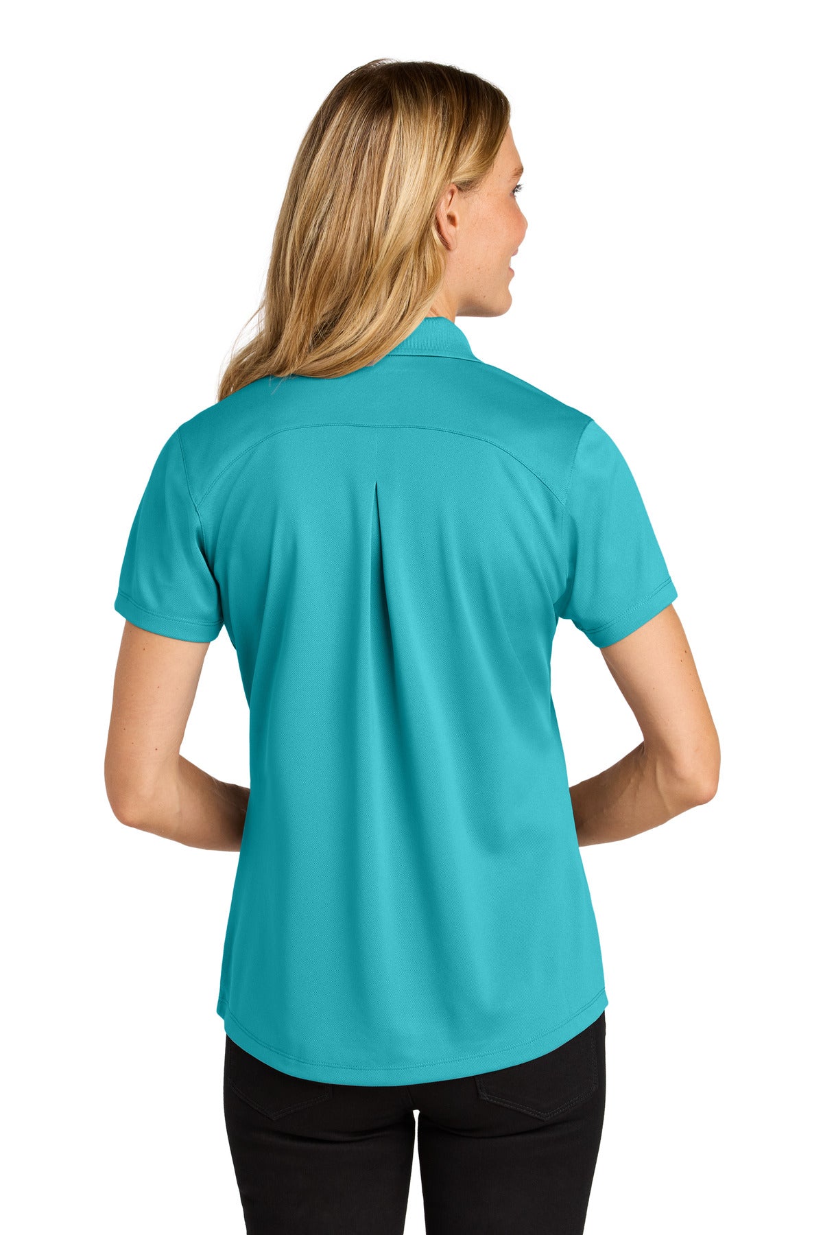 Custom Embroidered Port Authority Polos/Knits in Aquamarine