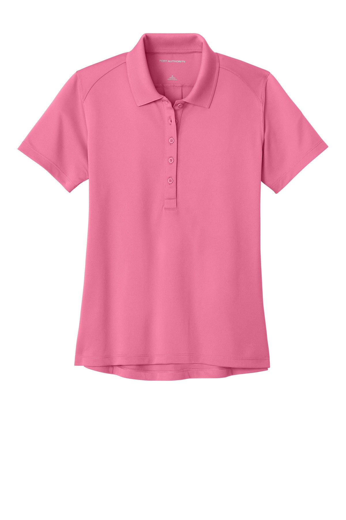 Custom Embroidered Port Authority Polos/Knits in Awareness Pink