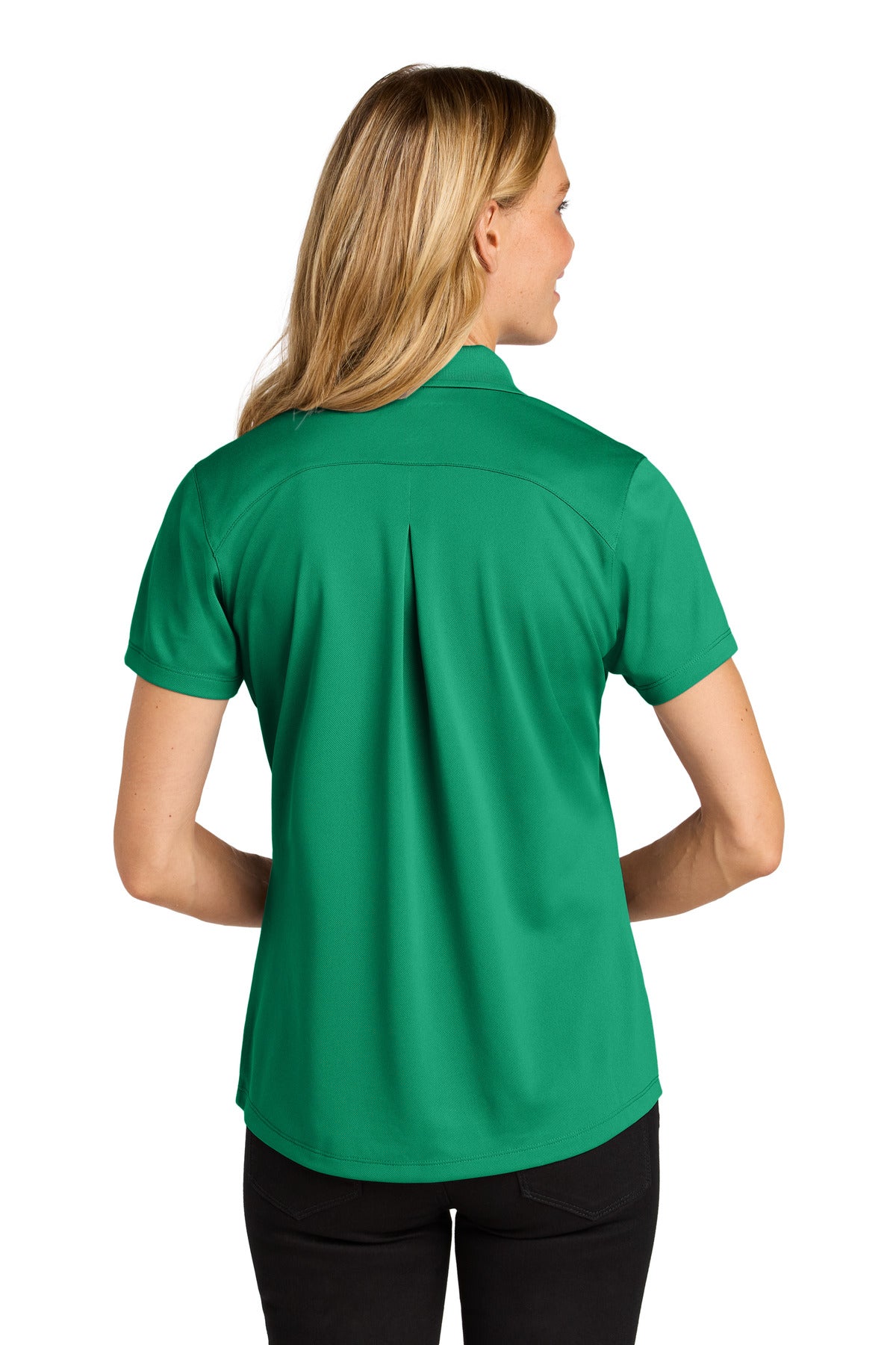 Custom Embroidered Port Authority Women's Wearever Performance Pique Polo LK240,Bright Kelly Green