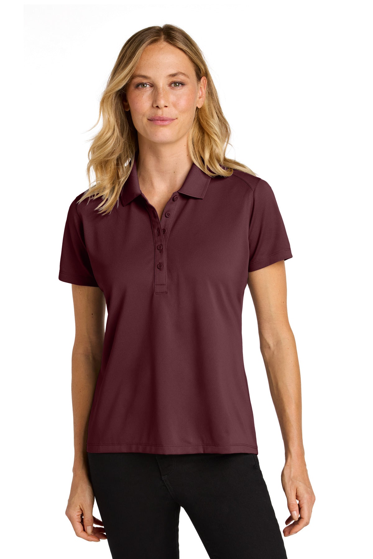 Custom Embroidered Port Authority Polos/Knits in Burgundy