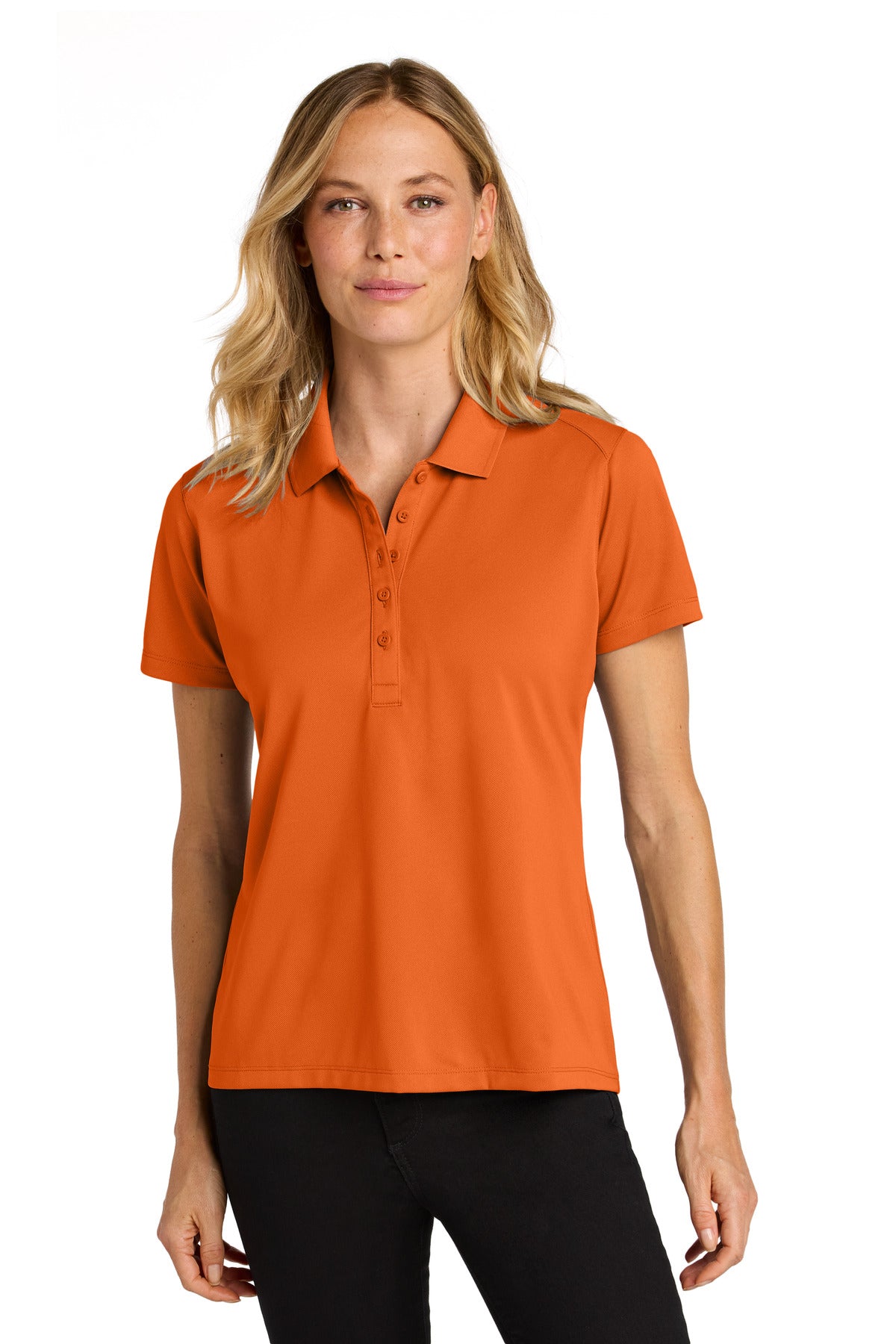 Custom Embroidered Port Authority Polos/Knits in Field Orange