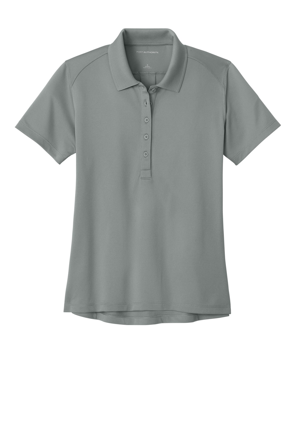 Custom Embroidered Port Authority Polos/Knits in Gusty Grey