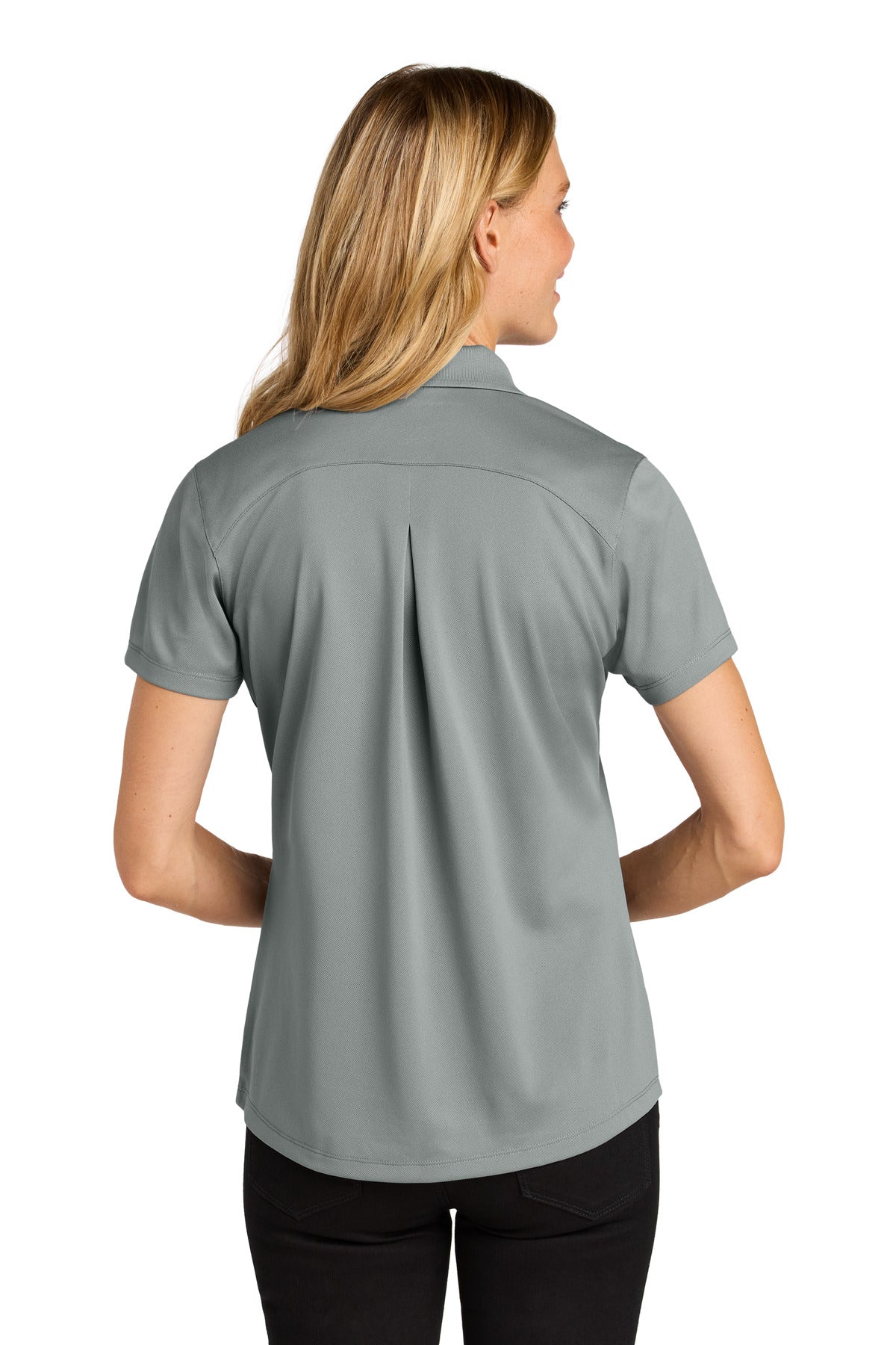 Custom Embroidered Port Authority Women's Wearever Performance Pique Polo LK240,Gusty Grey