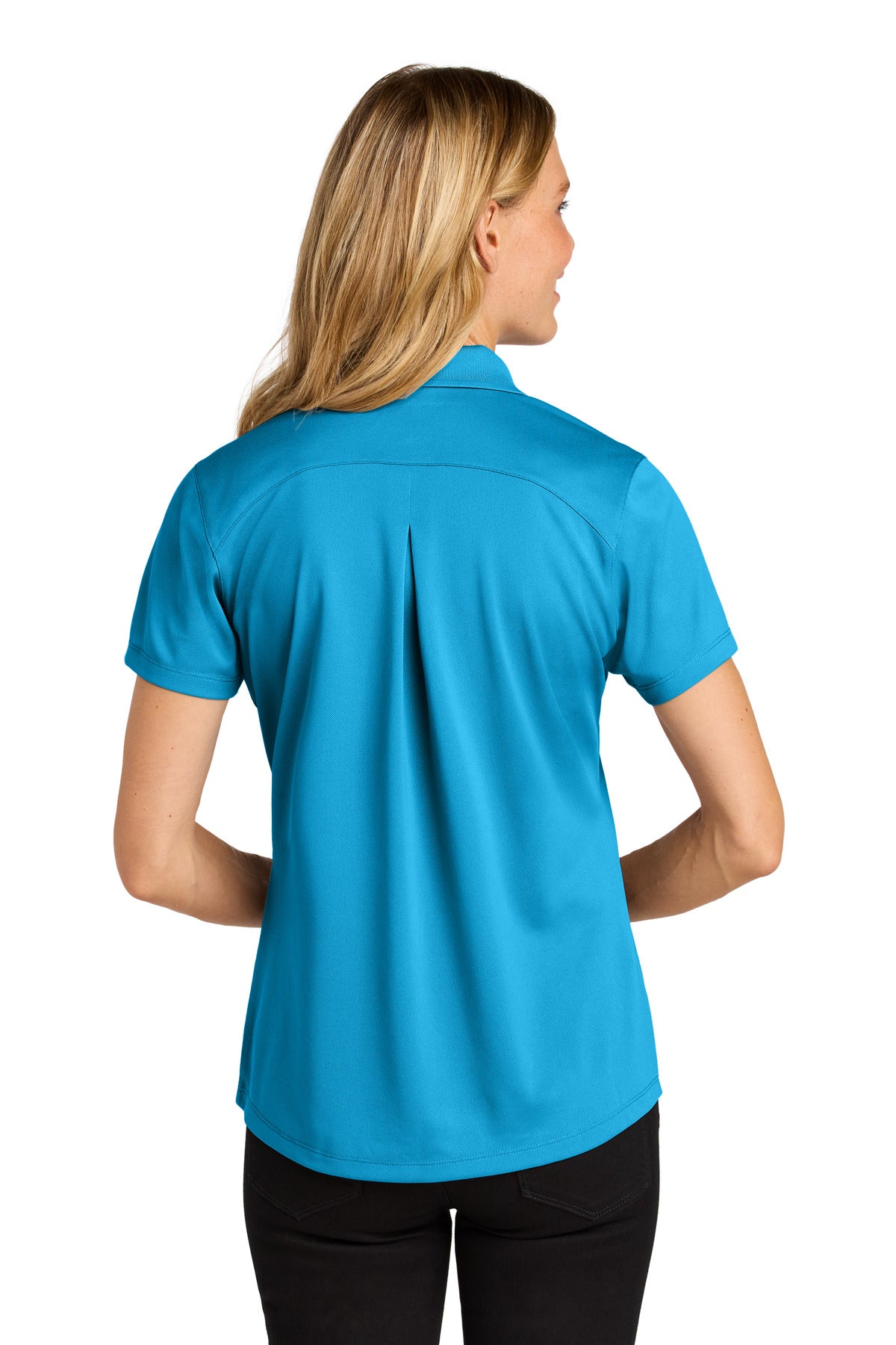 Custom Embroidered Port Authority Women's Wearever Performance Pique Polo LK240,Parcel Blue