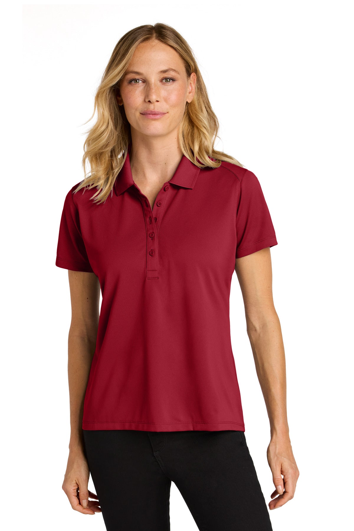 Custom Embroidered Port Authority Polos/Knits in Rich Red