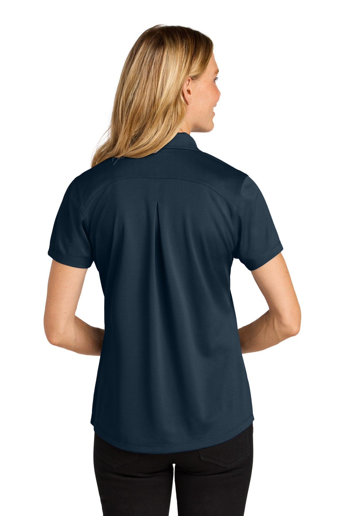 Custom Embroidered Port Authority Women's Wearever Performance Pique Polo LK240,River Blue Navy