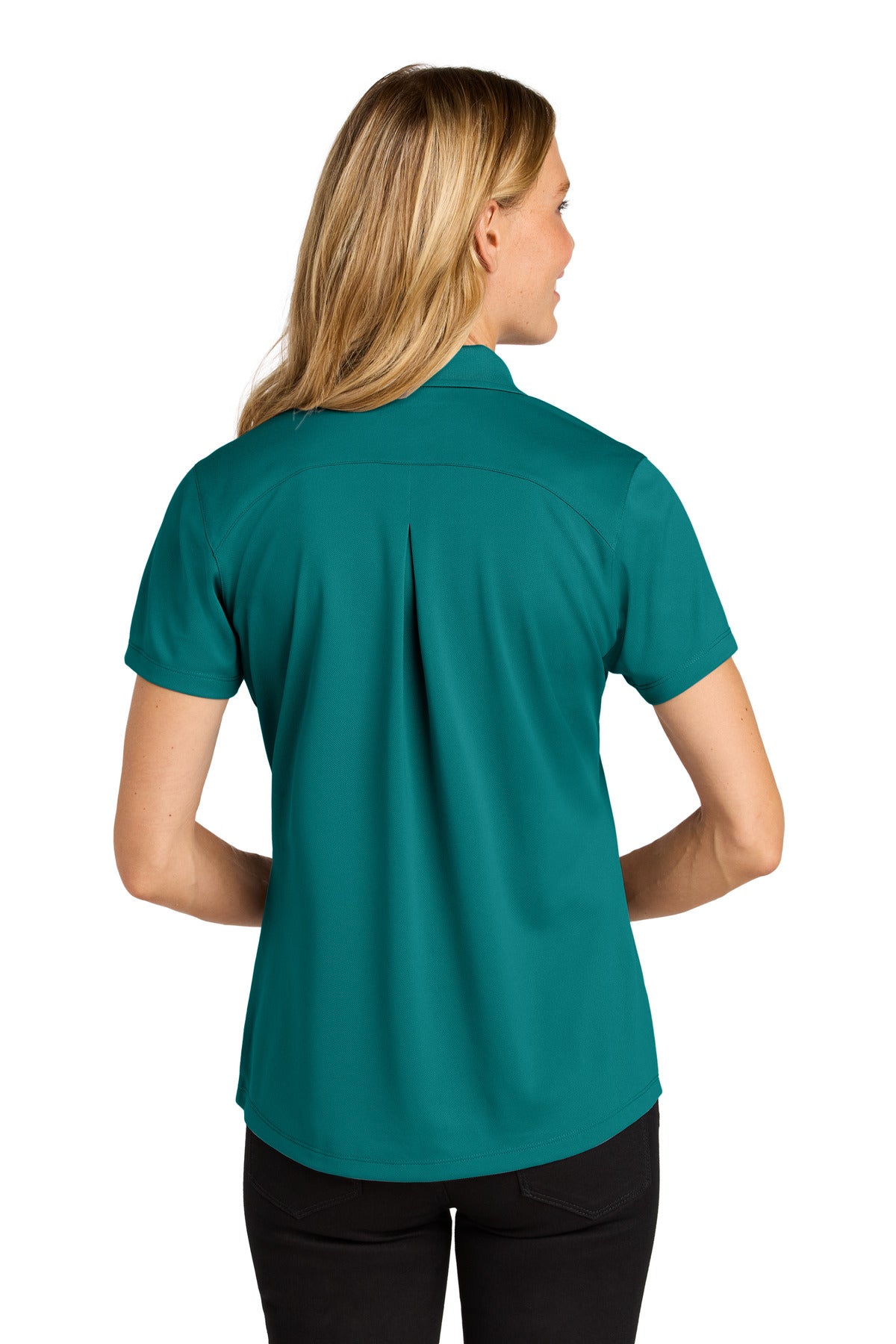 Custom Embroidered Port Authority Polos/Knits in Teal Green