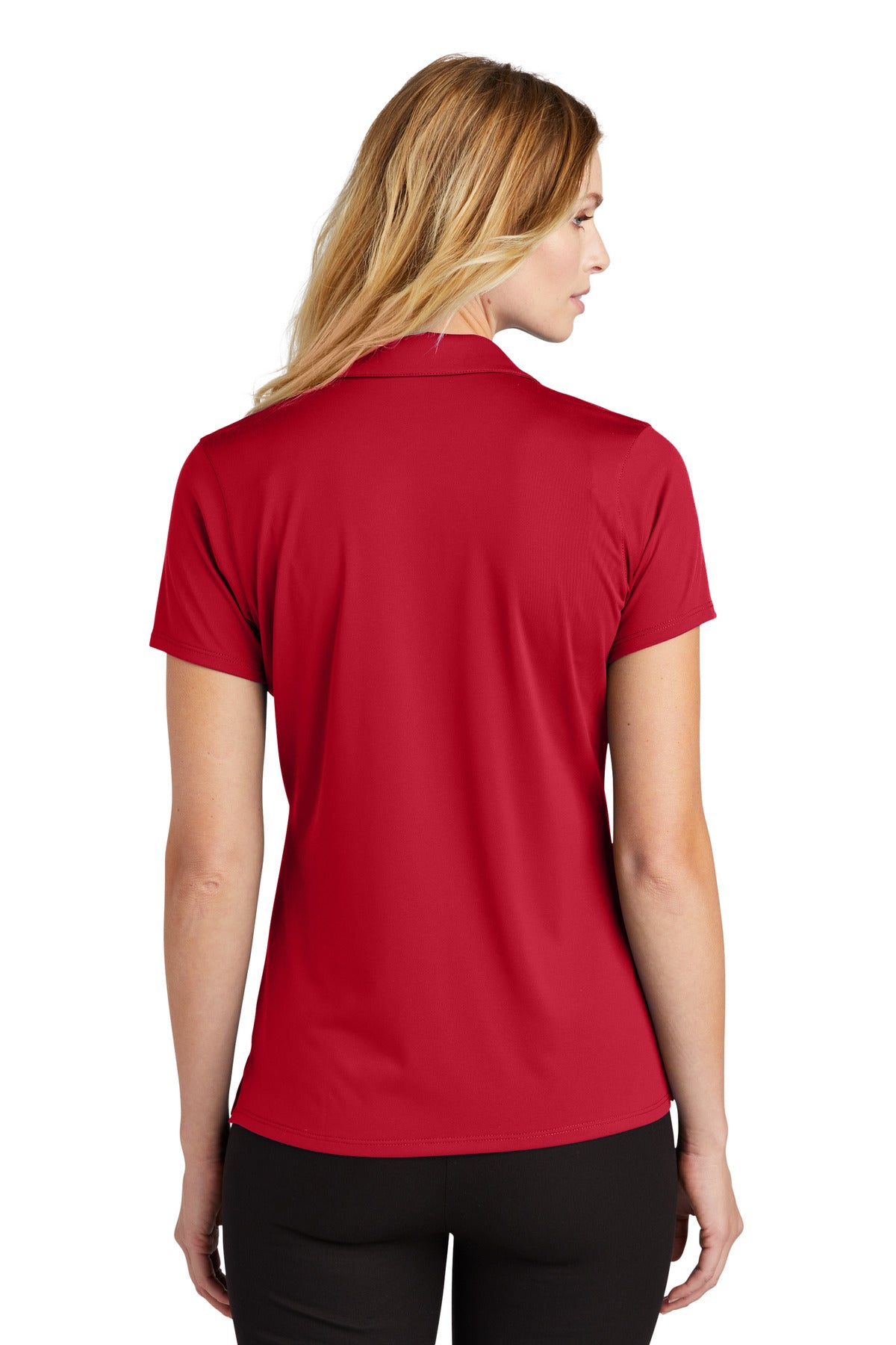 Custom Embroidered Port Authority Women's Performance Staff Polo LK398,Engine Red