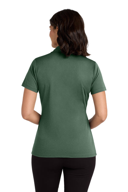 Custom Embroidered Port Authority  Women's Heathered Silk Touch  Performance Polo. LK542,Green Glen Heather