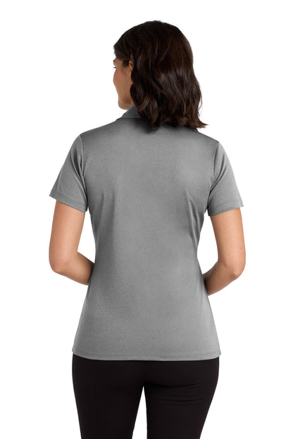 Custom Embroidered Port Authority  Women's Heathered Silk Touch  Performance Polo. LK542,Shadow Grey Heather