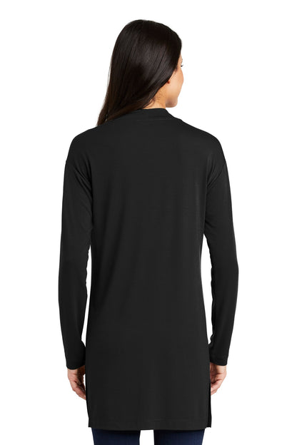Custom Embroidered Port Authority  Women's Concept Long Pocket Cardigan . LK5434,Black