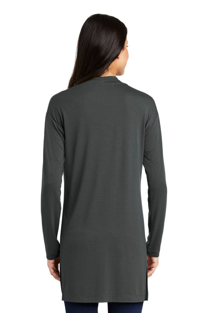Custom Embroidered Port Authority  Women's Concept Long Pocket Cardigan . LK5434,Grey Smoke