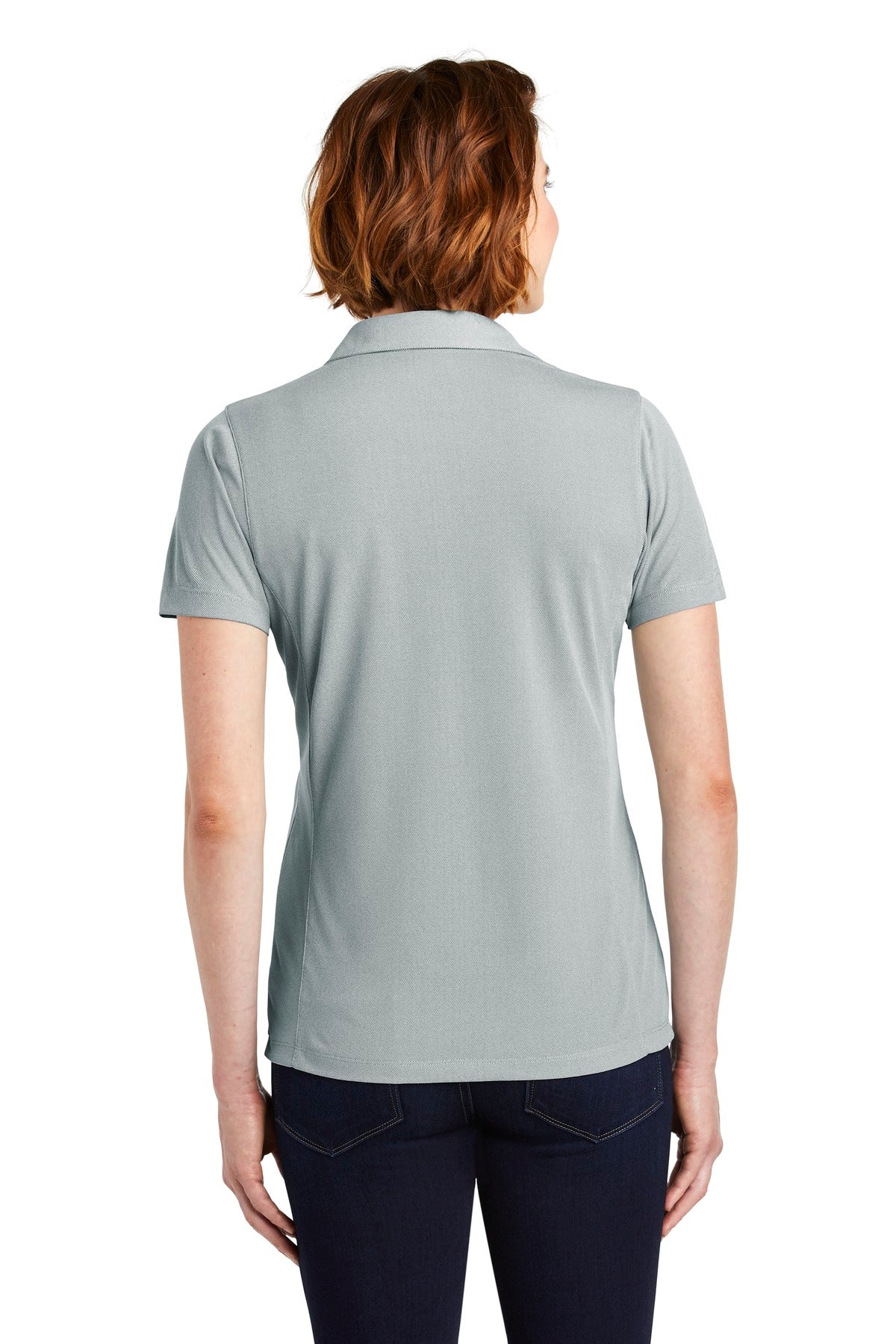 Custom Embroidered Port Authority  Women's Poly Oxford Pique Polo. LK582,Gusty Grey