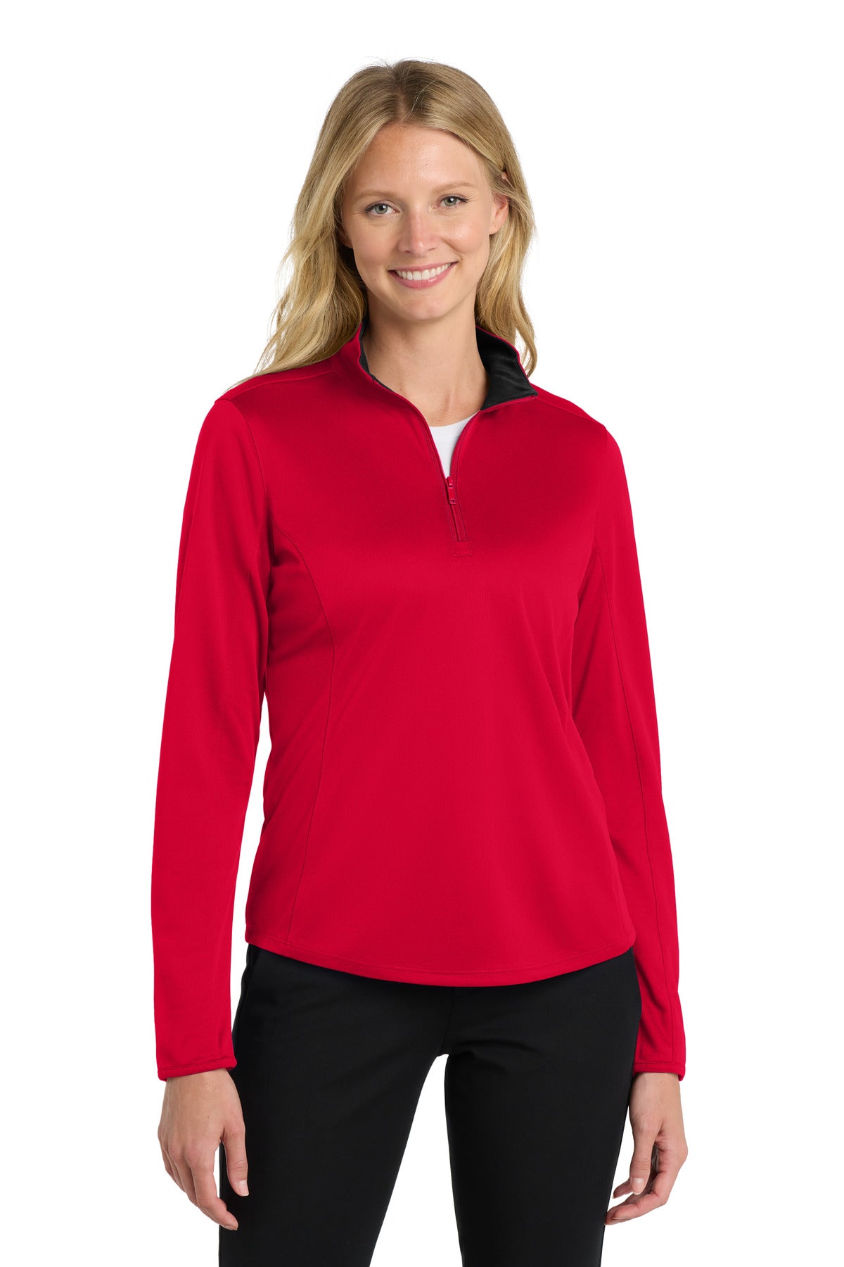 Custom Embroidered Port Authority Sweatshirts in Red/ Black