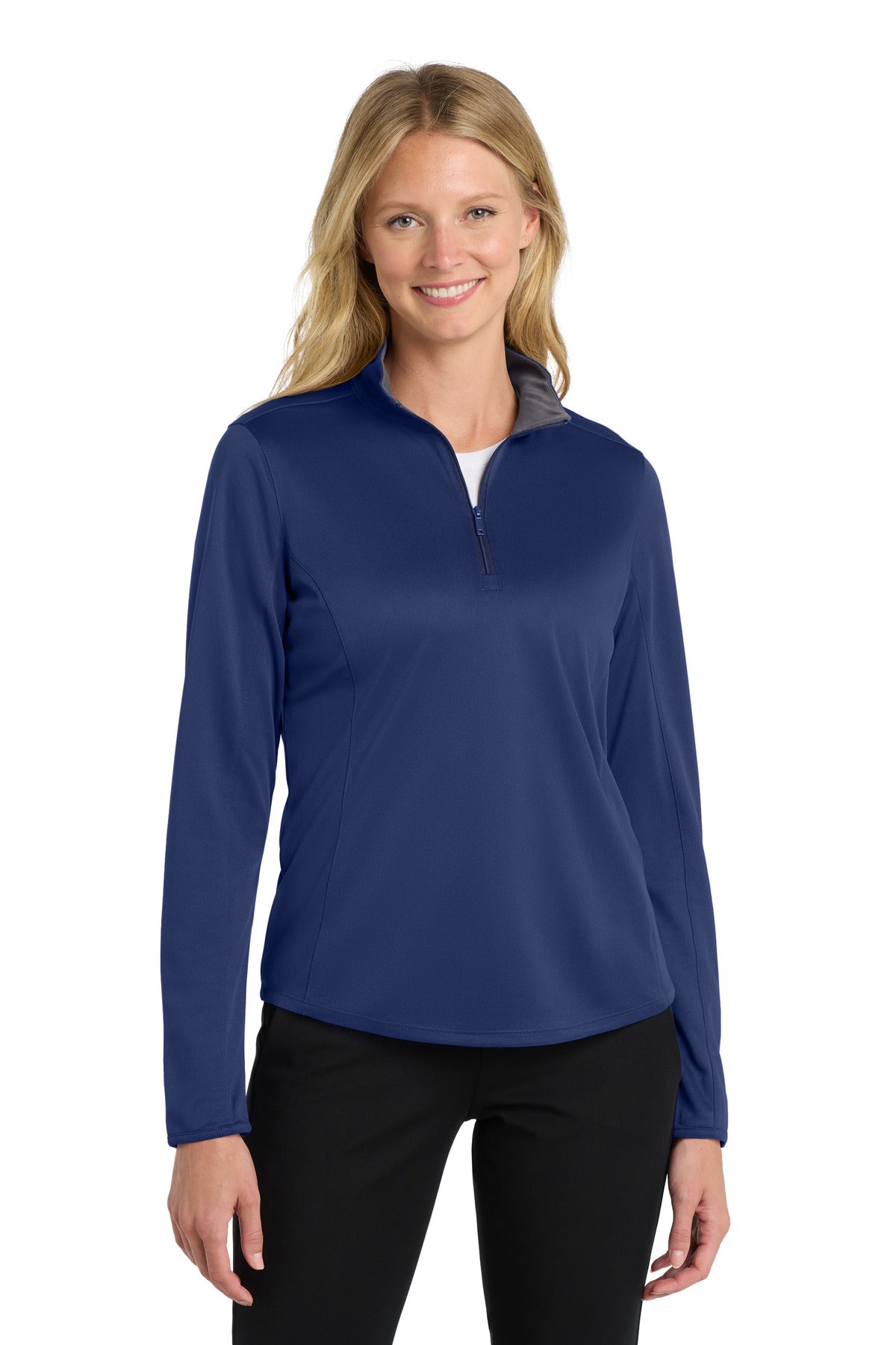 Custom Embroidered Port Authority Sweatshirts in Royal/ Steel Grey