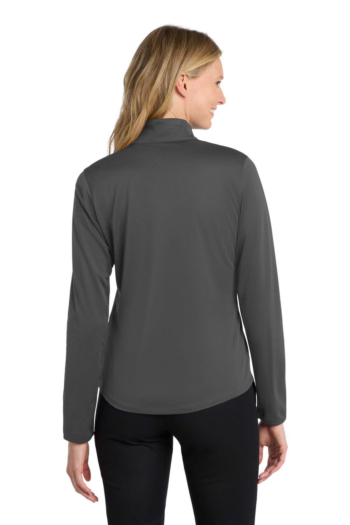 Custom Embroidered Port Authority Sweatshirts in Steel Grey/ Black