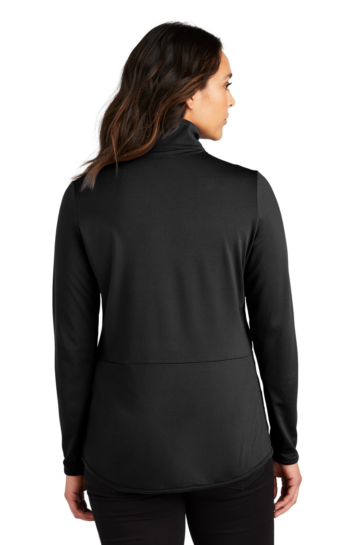 Custom Embroidered Port Authority Women's Accord Stretch Fleece Full-Zip LK595,Black