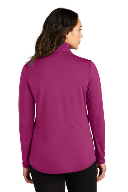 Custom Embroidered Port Authority Women's Accord Stretch Fleece Full-Zip LK595,Wine
