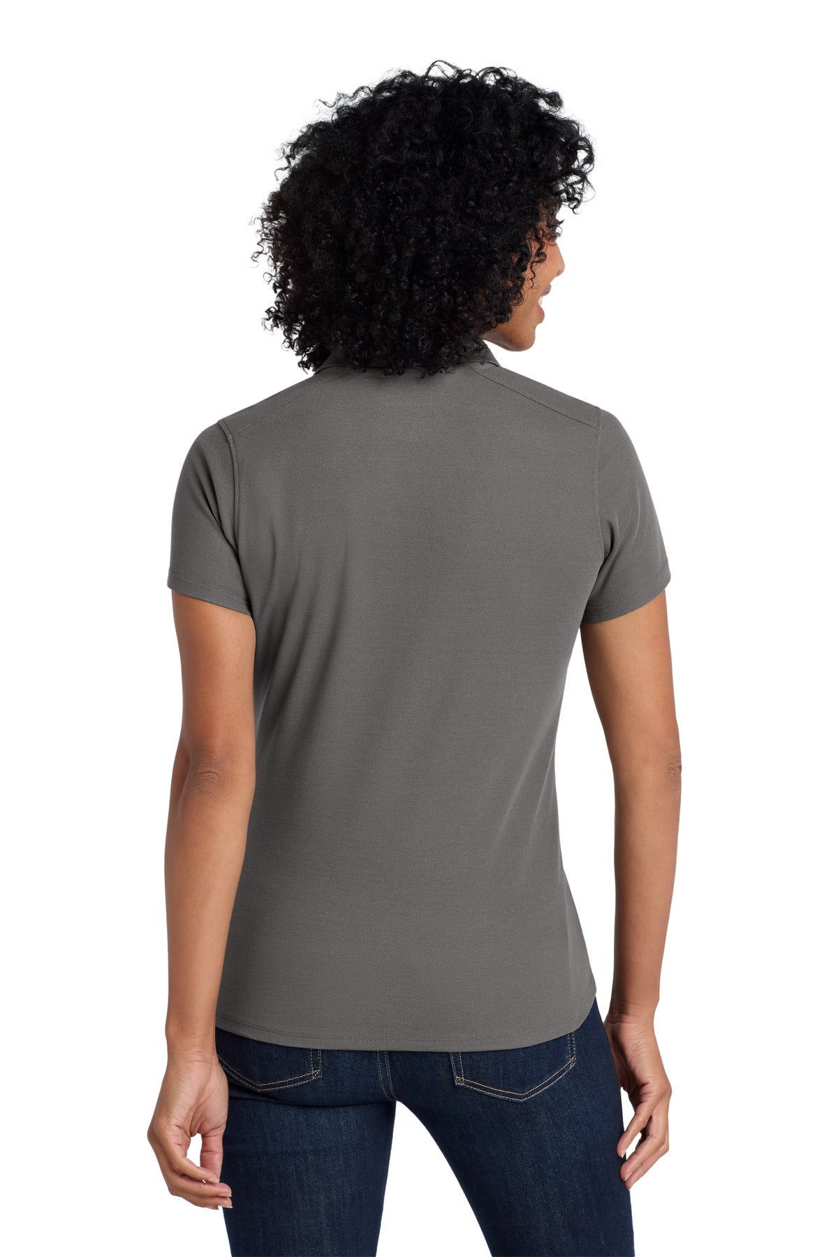 Custom Embroidered Port Authority  Women's EZPerformance  Pique Polo. LK600,Sterling Grey