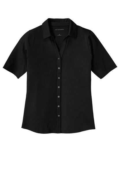 Custom Embroidered Port Authority Polos/Knits in Black