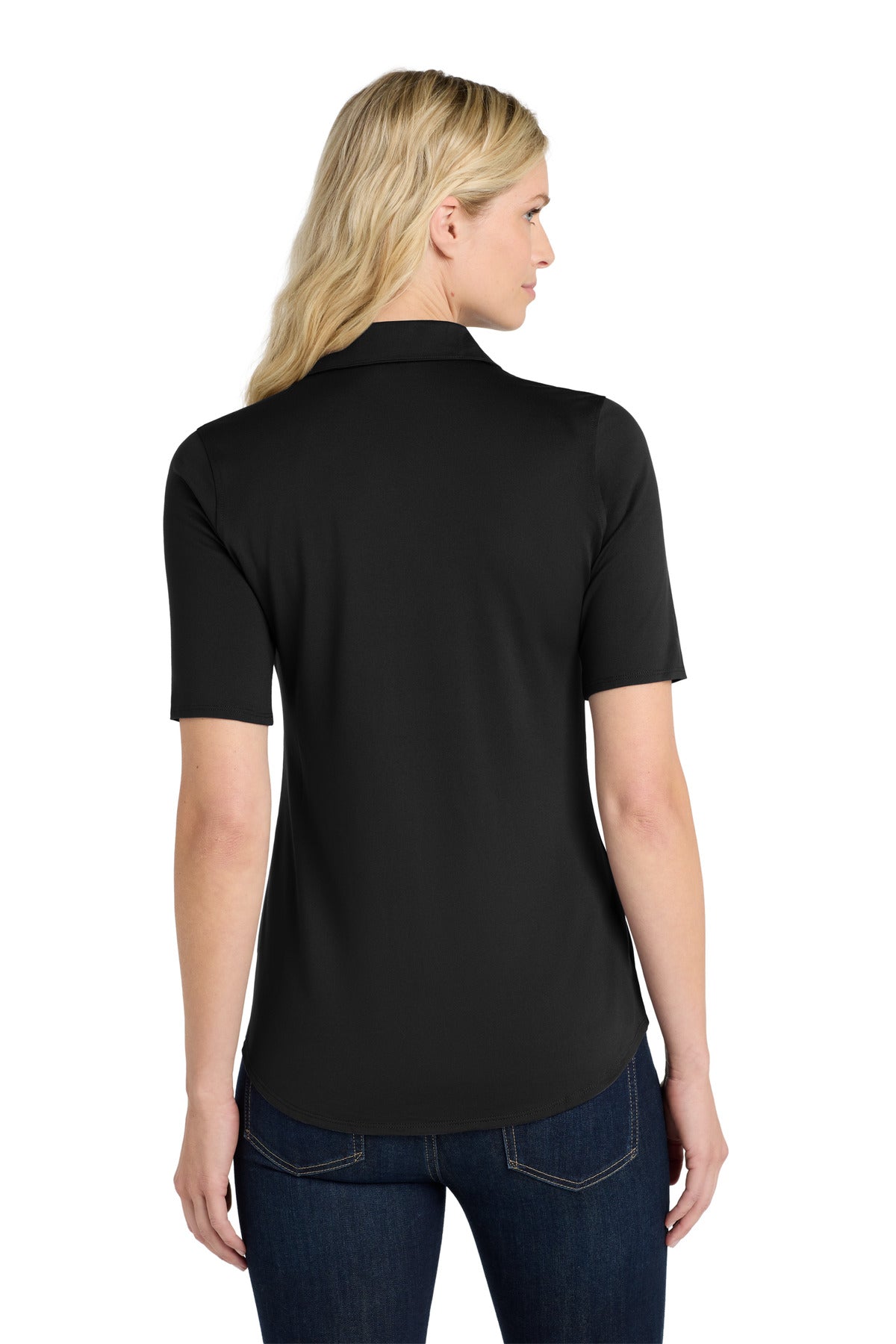 Custom Embroidered Port Authority Polos/Knits in Black