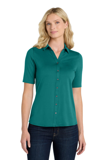Custom Embroidered Port Authority Polos/Knits in Dark Teal