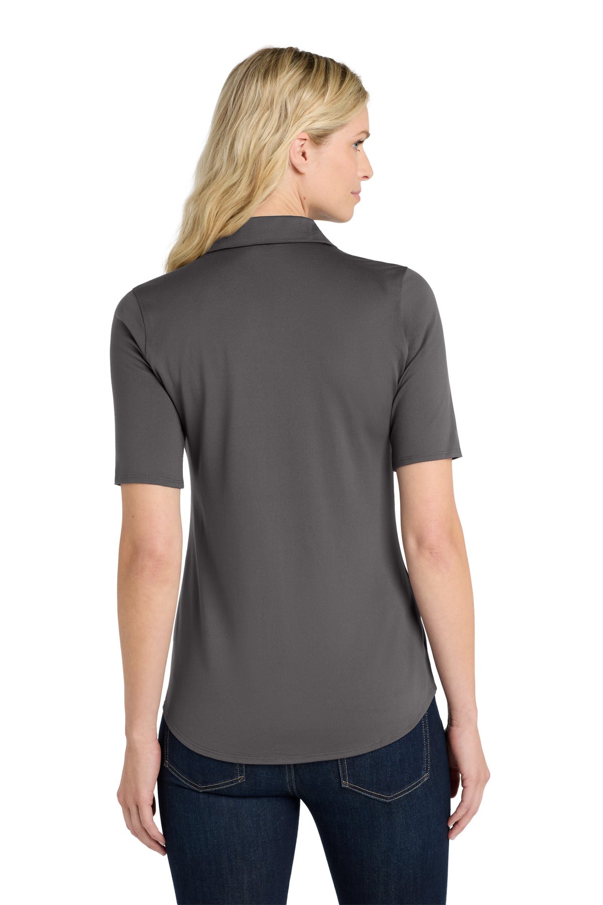 Custom Embroidered Port Authority Women's City Stretch Top. LK682,Graphite