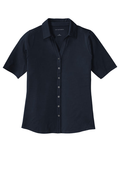Custom Embroidered Port Authority Polos/Knits in River Blue Navy