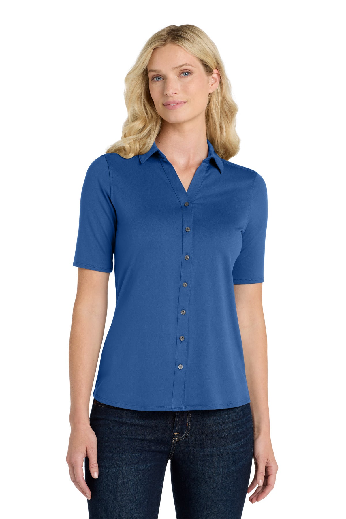 Custom Embroidered Port Authority Polos/Knits in True Blue