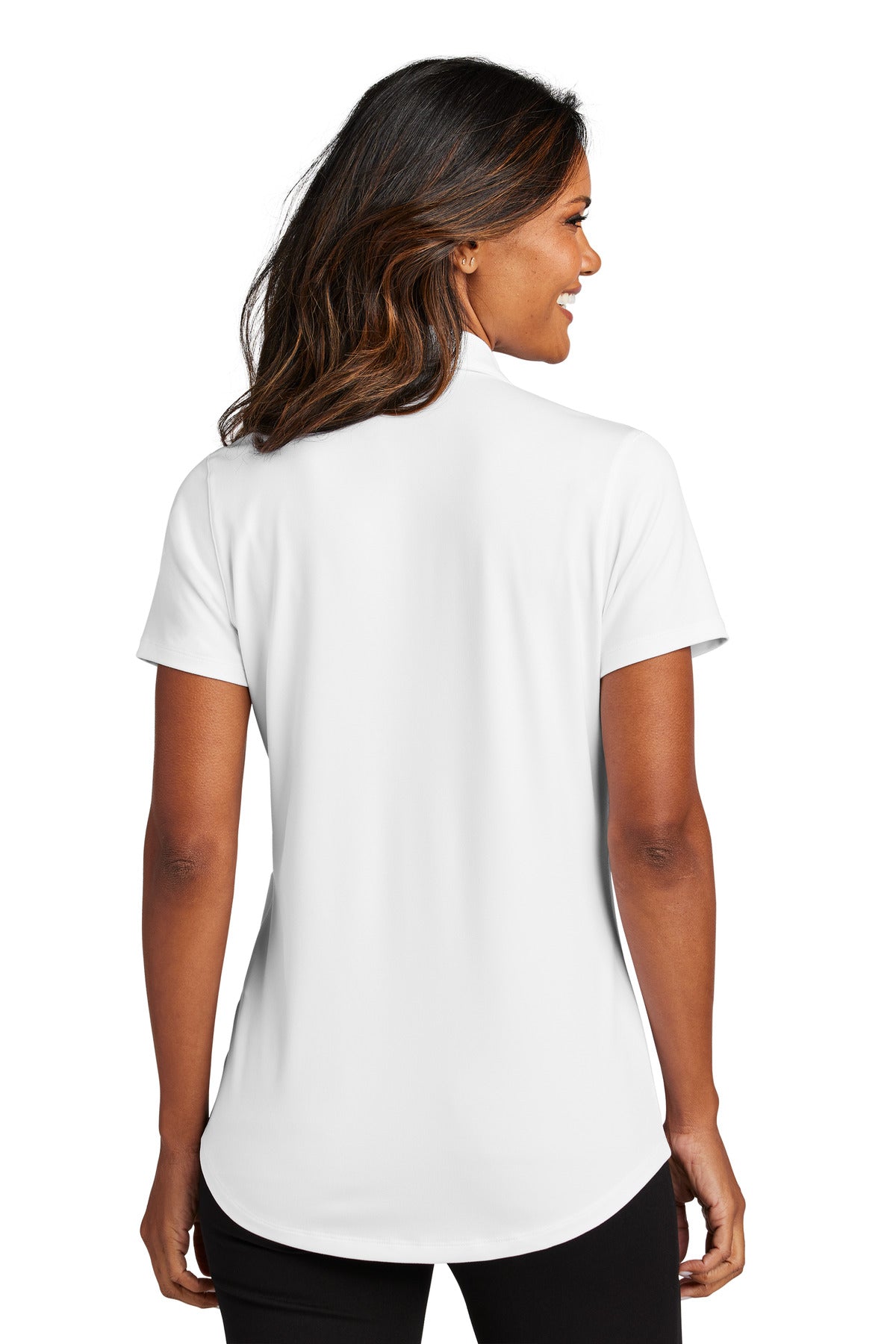 Custom Embroidered Port Authority Women's City Stretch Polo LK683,White