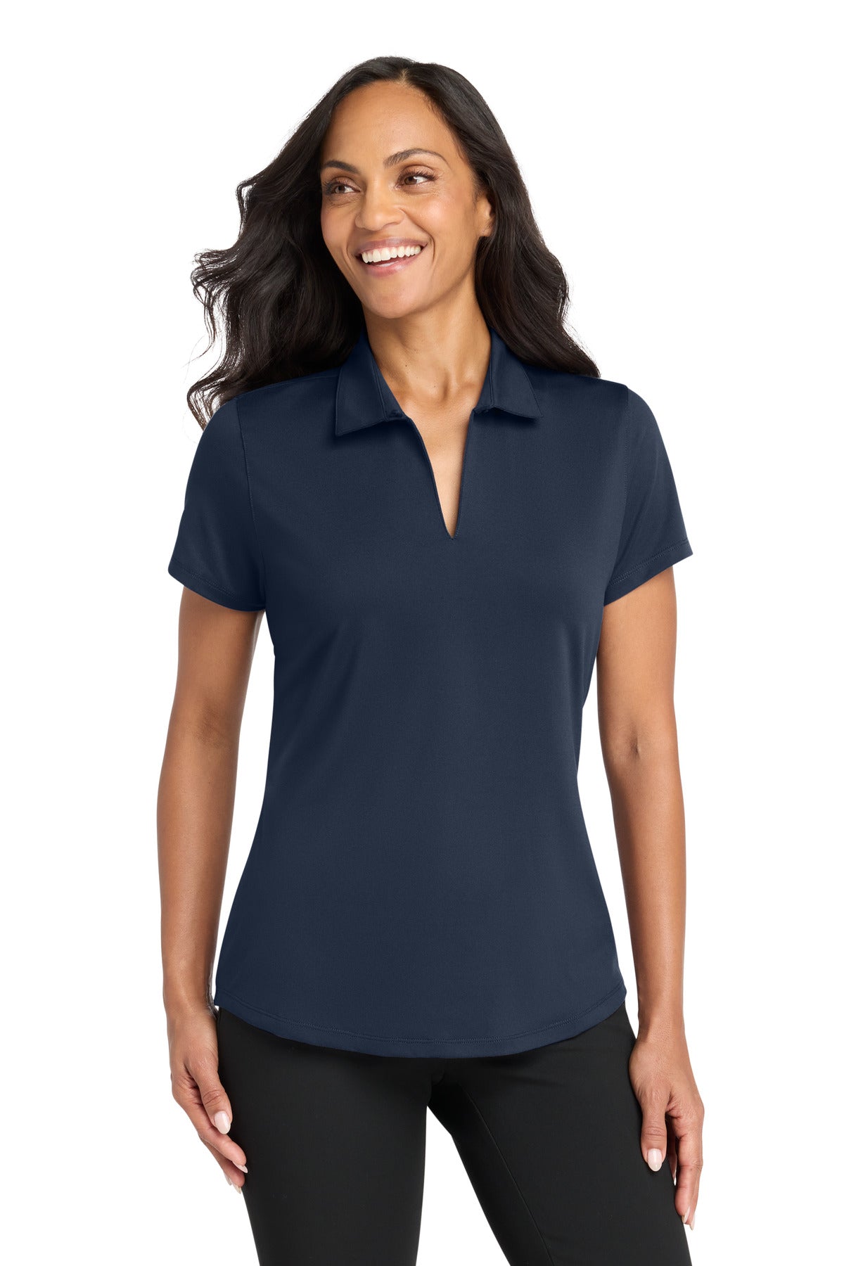 Custom Embroidered Port Authority Polos/Knits in River Blue Navy