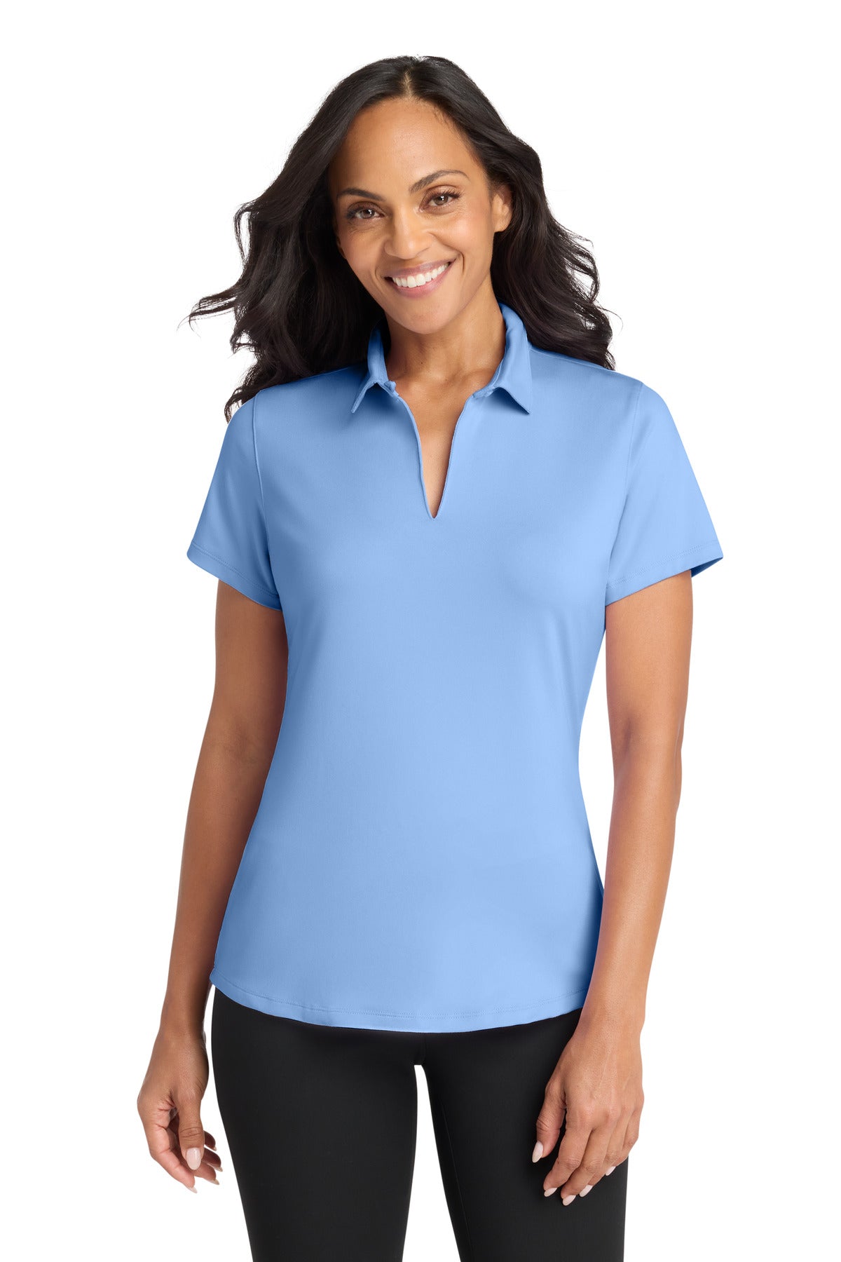 Custom Embroidered Port Authority Polos/Knits in Swiss Blue