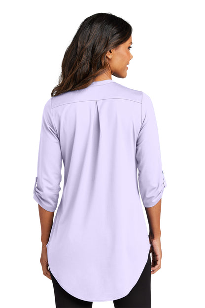 Custom Embroidered Port Authority Women's City Stretch 3/4-Sleeve Tunic LK6840,Bright Lavender