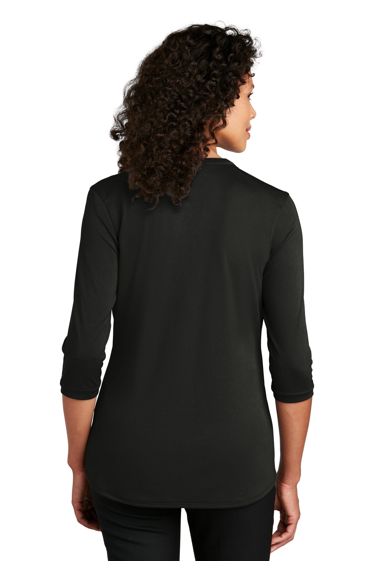 Custom Embroidered Port Authority   Women's UV Choice Pique Henley LK750,Black