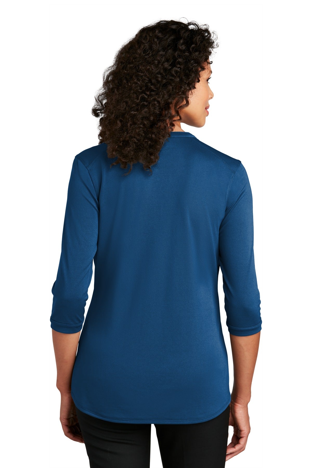 Custom Embroidered Port Authority   Women's UV Choice Pique Henley LK750,True Blue