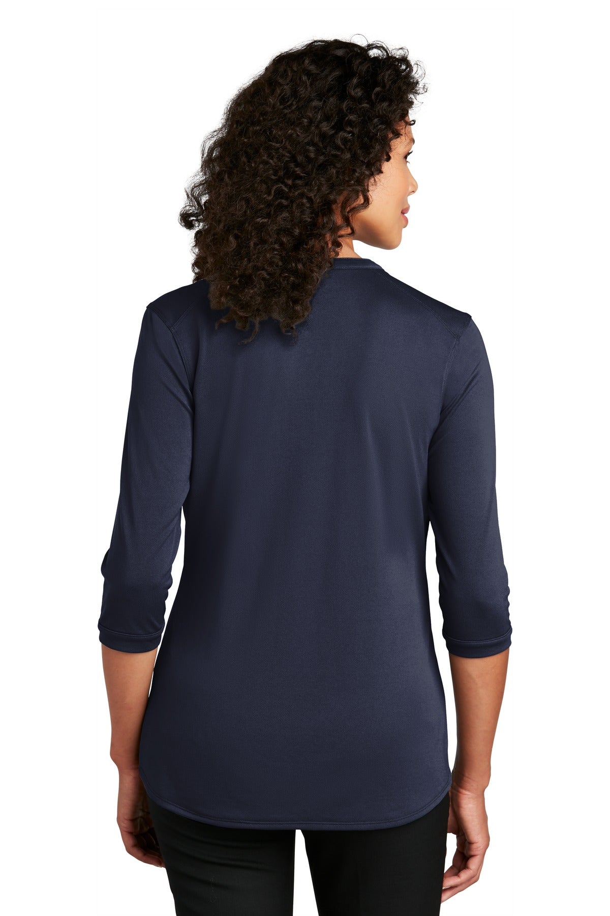 Custom Embroidered Port Authority   Women's UV Choice Pique Henley LK750,True Navy