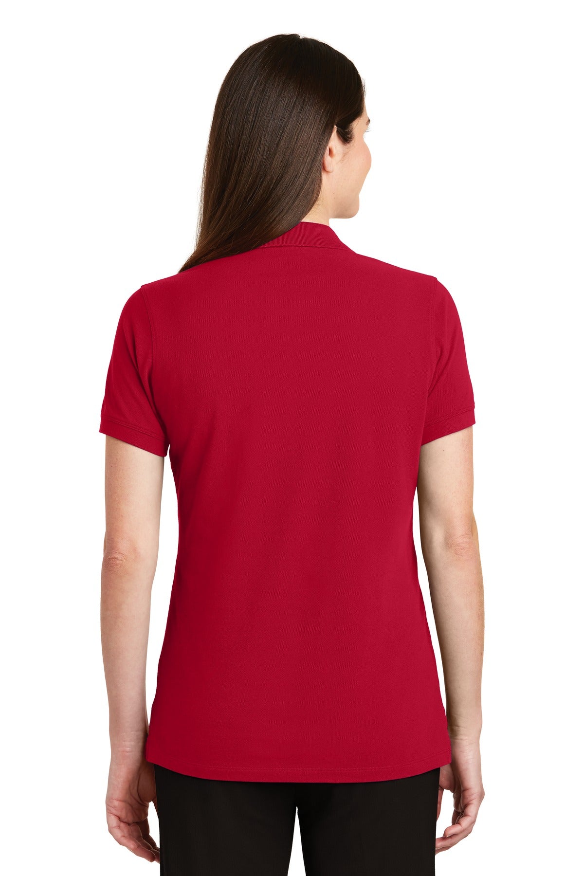 Custom Embroidered Port Authority Women's EZCotton Polo. LK8000,Apple Red