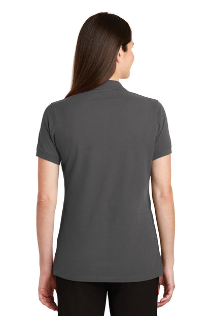 Custom Embroidered Port Authority Women's EZCotton Polo. LK8000,Sterling Grey