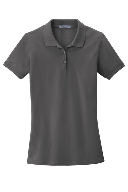 Custom Embroidered Port Authority Polos/Knits in Sterling Grey