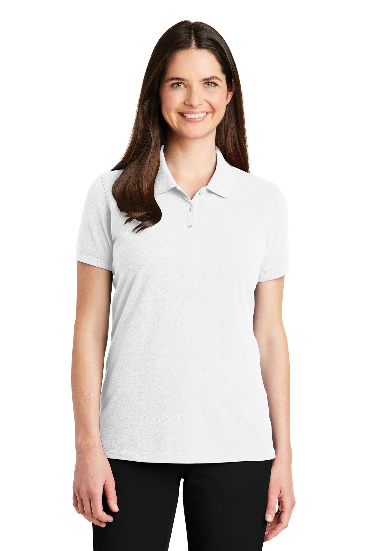 Custom Embroidered Port Authority Polos/Knits in White