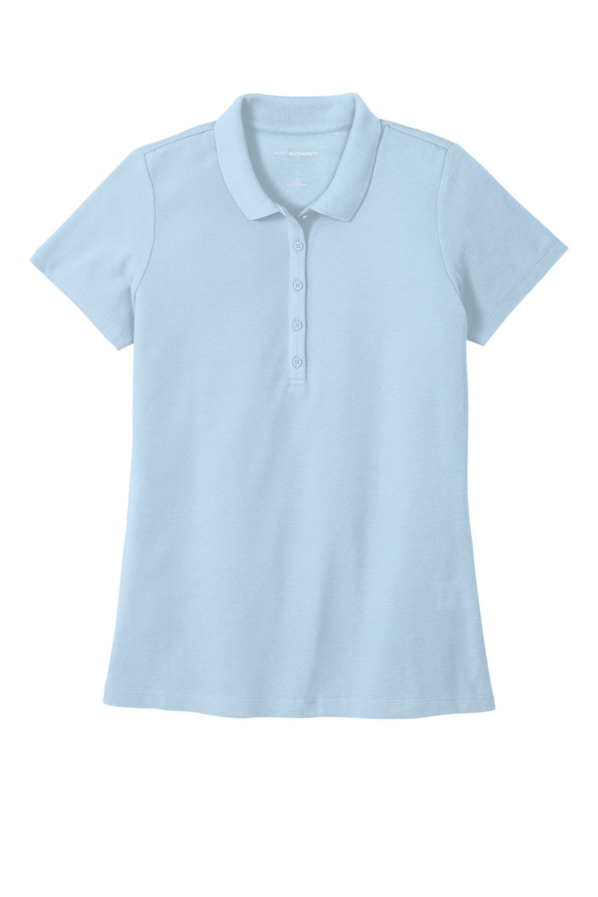 Custom Embroidered Port Authority Polos in Cloud Blue
