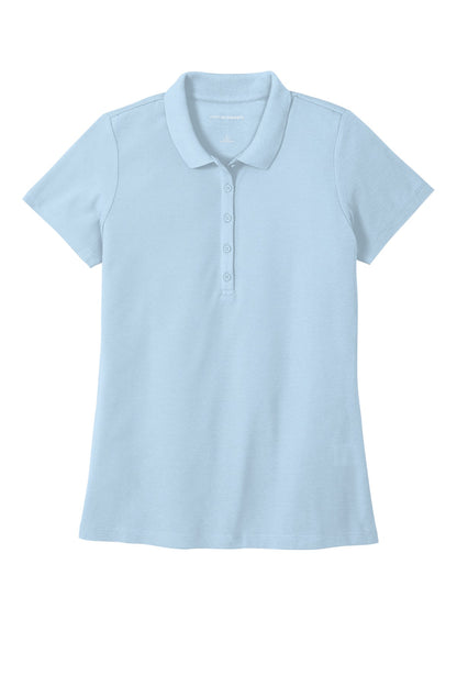 Custom Embroidered Port Authority Polos in Cloud Blue