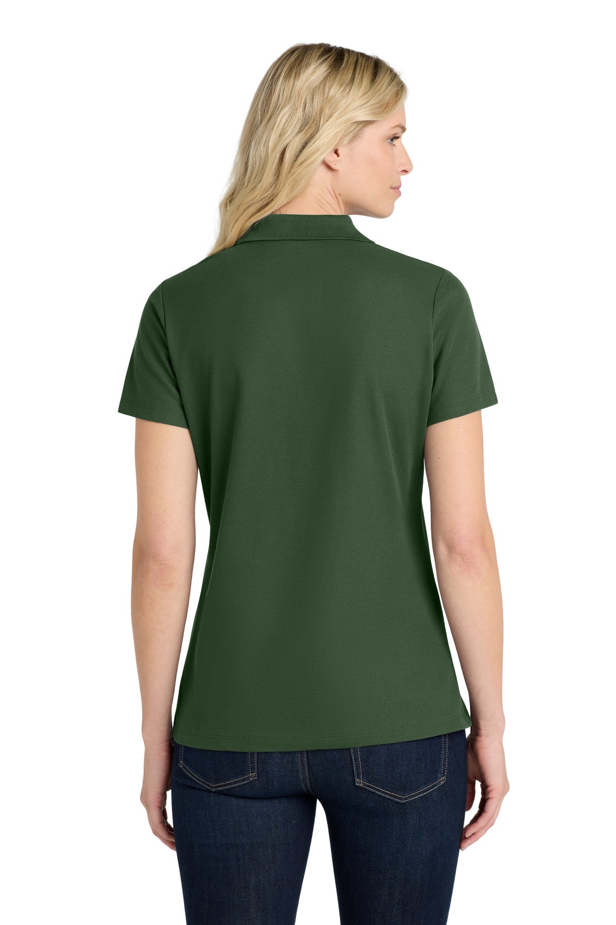 Custom Embroidered Port Authority Polos in Dark Green