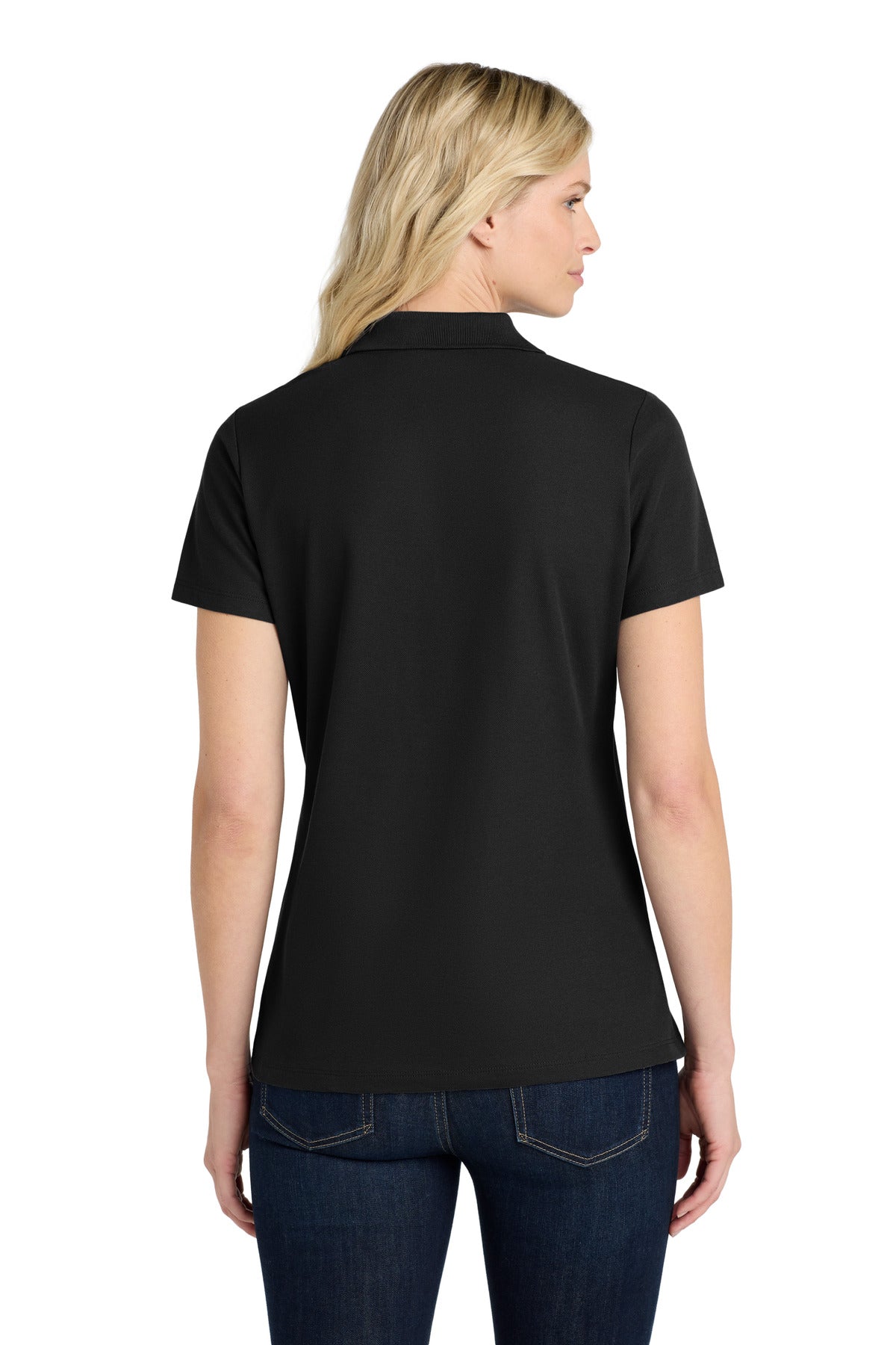 Custom Embroidered Port Authority Polos in Deep Black
