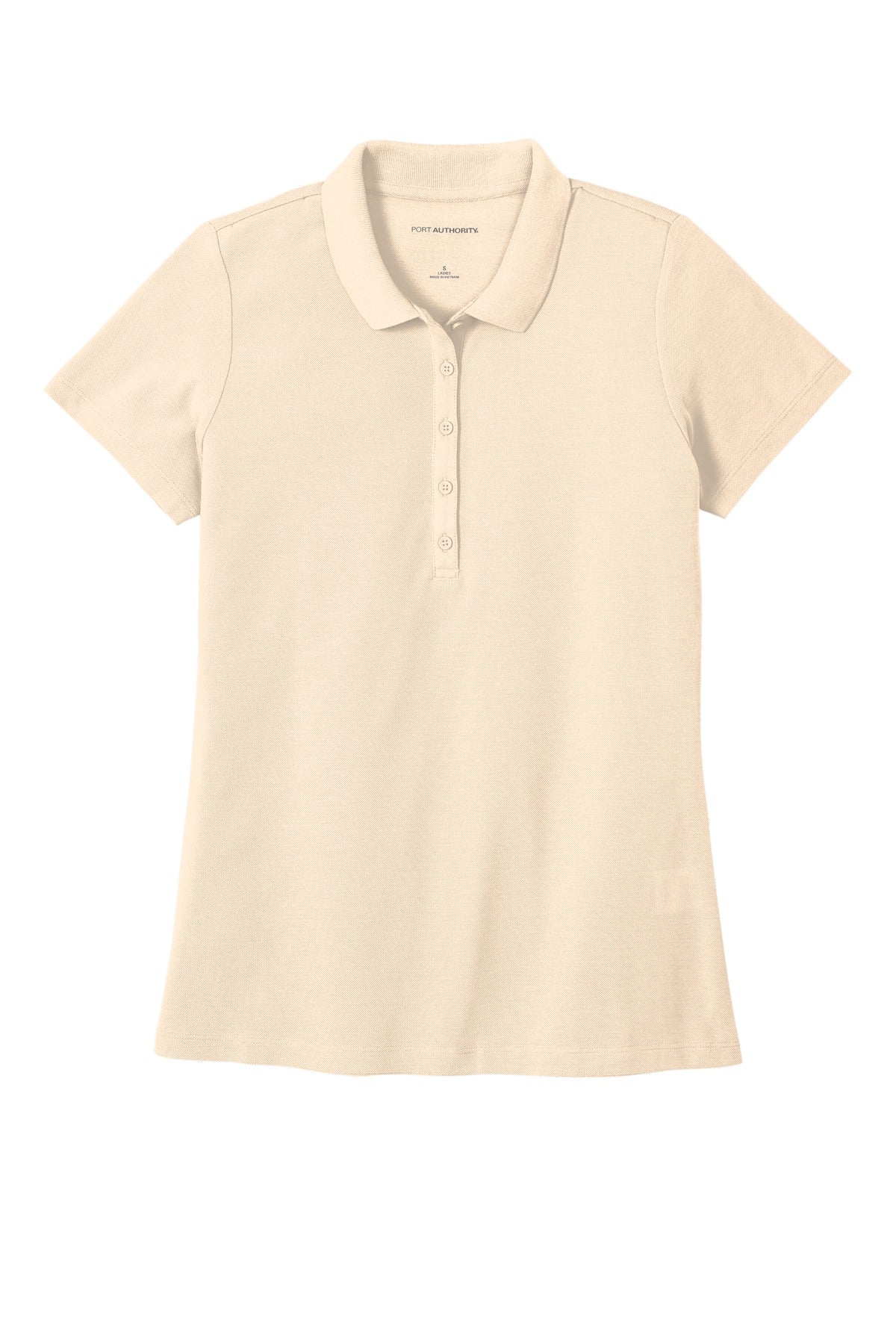 Custom Embroidered Port Authority Polos in Ecru